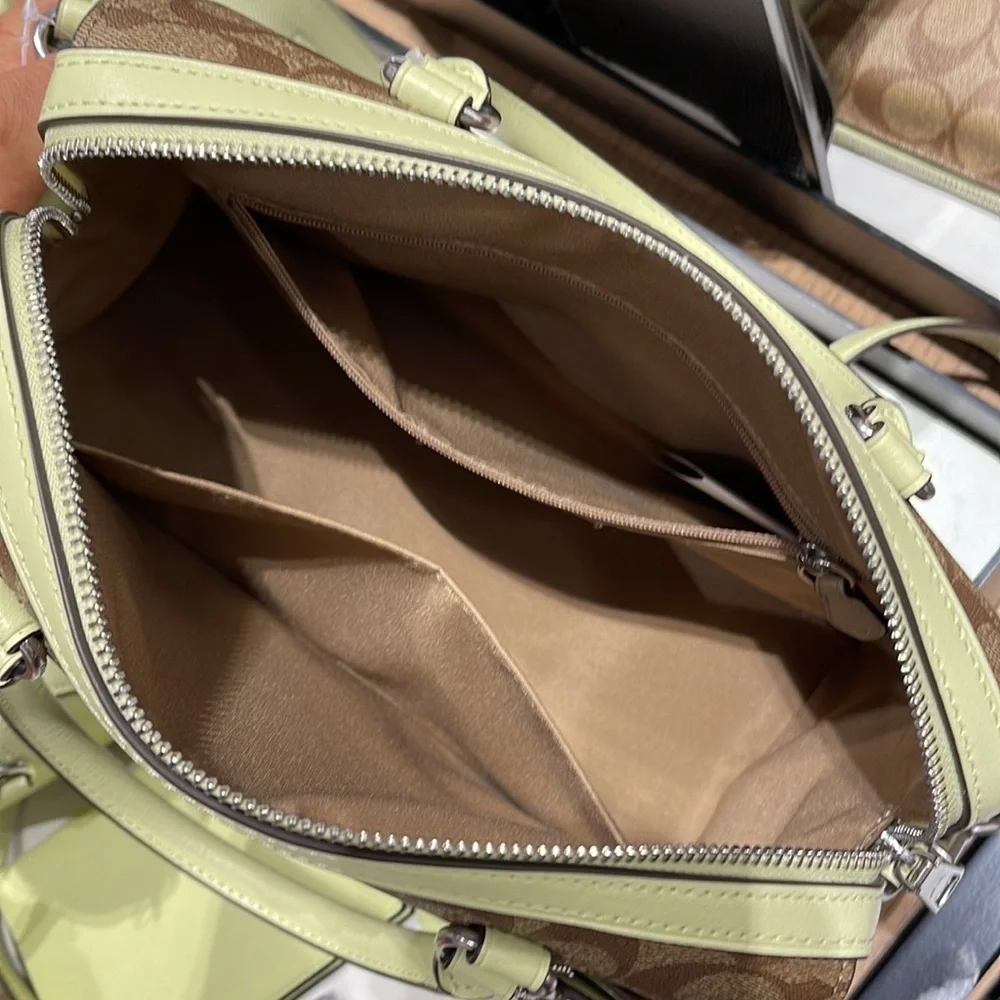 Coach Rowan Satchel In Signature Canvas
SV/Khaki/Pale Lime - Picture 9 of 16
